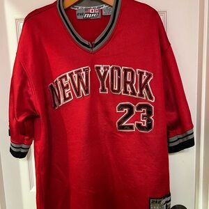 Vintage 212 NYC Jordan  Style Harlem Men’s Size L #23 Jersey Red/Black